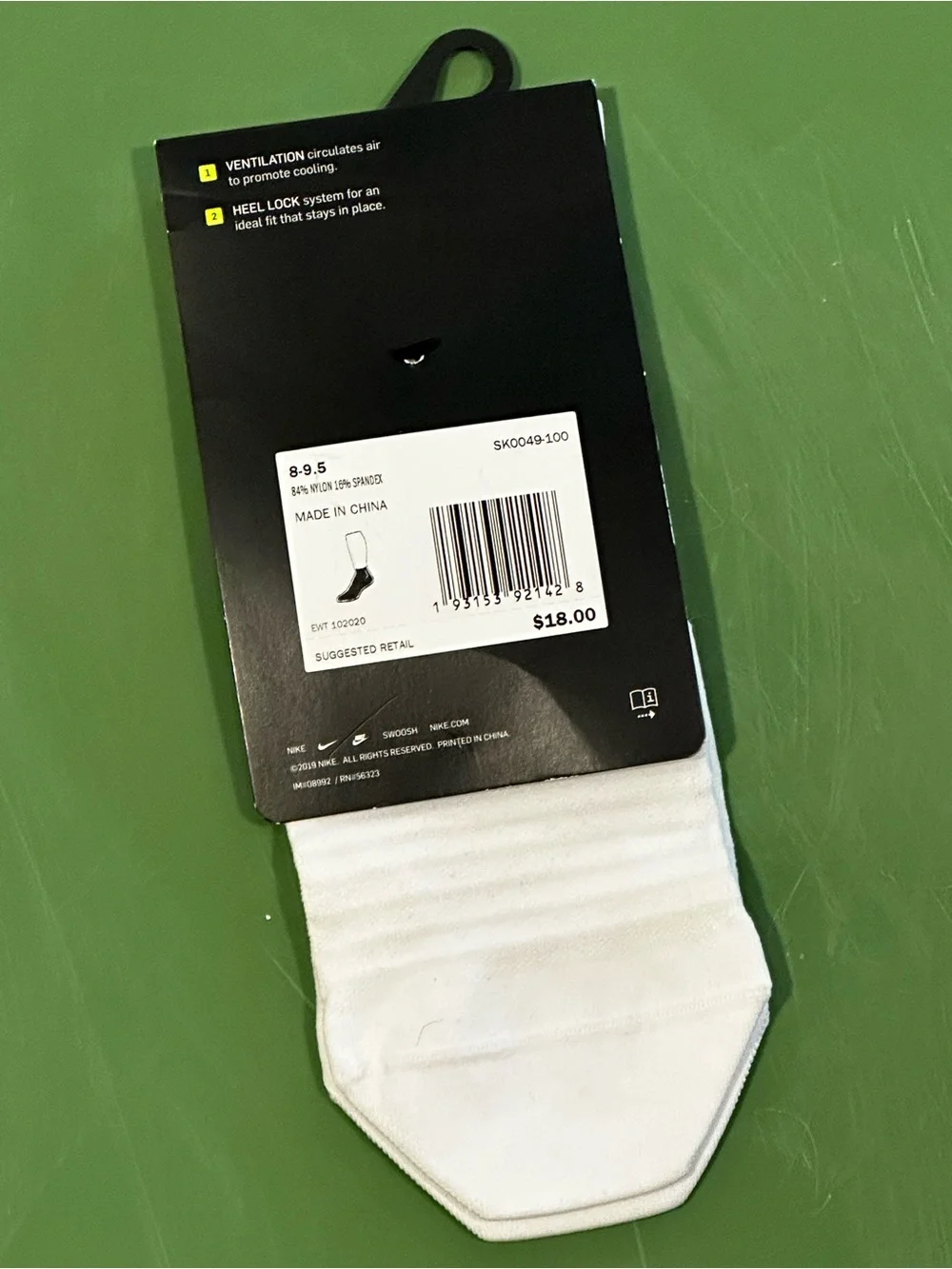 Nike Spark Lightweight Ankle Socks - White